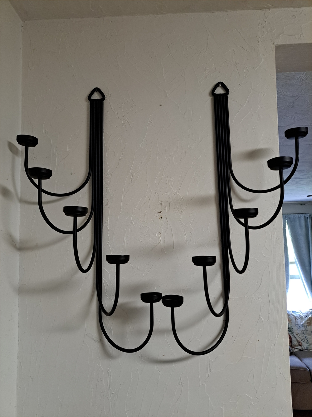 Partylite Cast Iron Candelabra Sconce Pair
